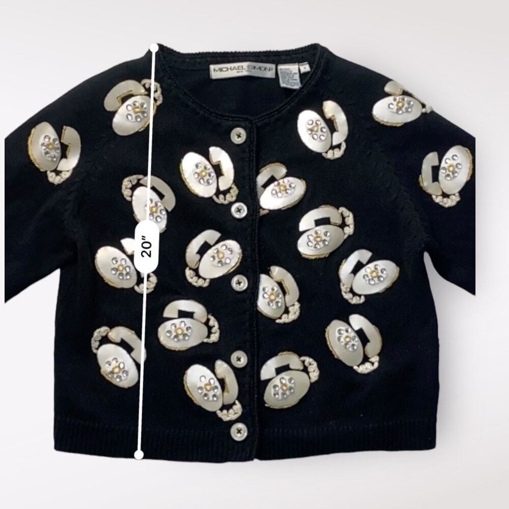 Michael Simon Vintage‎ 3/4 Sleeve Telephone Cardigan Size S - Picture 6 of 8